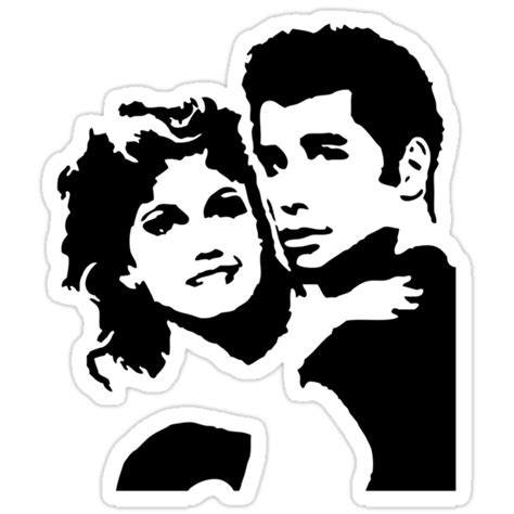 John Travolta Grease Stickers By Cinemadelic Redbubble