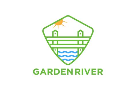 Shield Garden River Farm Logo Design Graphic By Rahmatumar971