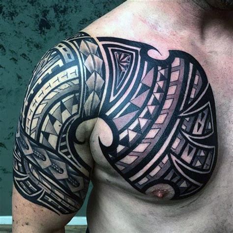 Polynesian Chest Tattoo Designs For Men Tribal Ideas