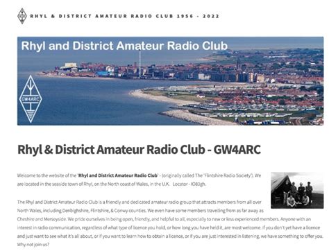 Gw4arc Rhyl And District Amateur Radio Club Resource Detail The