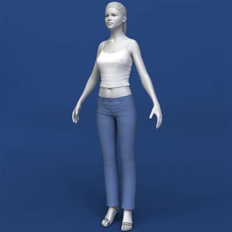Realistic Woman Modeled Female Body 3d Model
