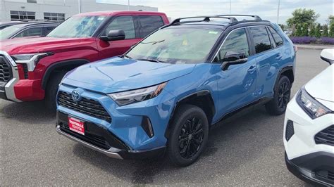 2022 Toyota Rav4 Hybrid Xse In Cavalry Blue Youtube