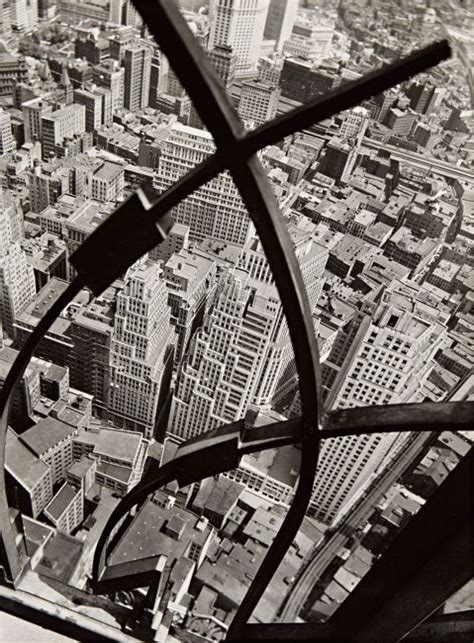 Black And White Photograph Of City From Top Of The Empire Building In