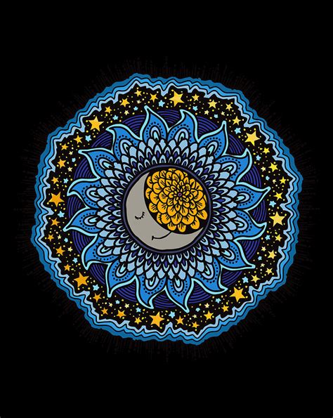Celestial Mandala For Yoga And Meditation Womens Clothing Digital Art