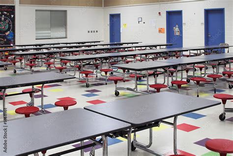 School Cafeteria Stock Photo Adobe Stock