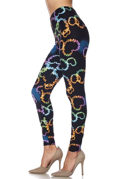 Blooming Neon Hearts Plus Size Leggings 3x 5x Big And Sexy Sportswear