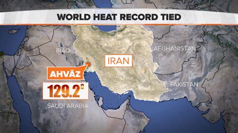 iranian city records scorching temperature of 129 degrees nbc news
