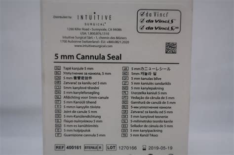 New Intuitive 400161 5mm Cannula Seal X Disposables General For