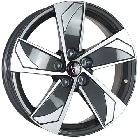 8x18 Wolfrace Eurosport Ad5 Gunmetal Polished Alloy Wheels Alloy