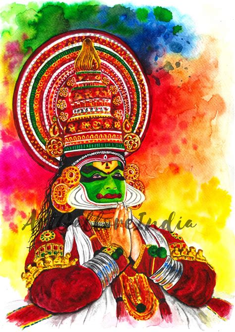Buy Kathakali Theyyam Painting Print South Indian Art Printonam Online