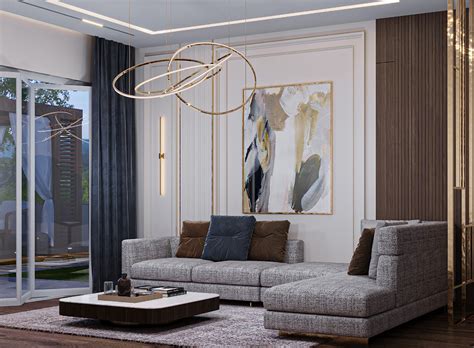 Modern Living Room Design On Behance