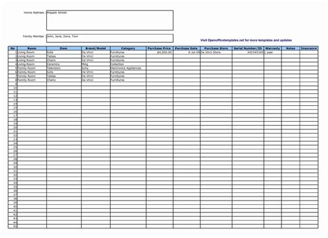 Physical Inventory Count Open Office Templates