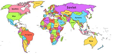 Most Recurring Word On Each Countrys Wikipedia Page Brilliant Maps