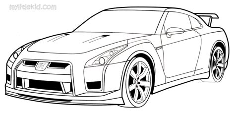 Nissan Gt R Coloring Pages