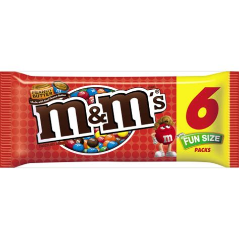Mandms Peanut Butter Fun Size Packs Chocolate Candies 368 Oz Fred Meyer