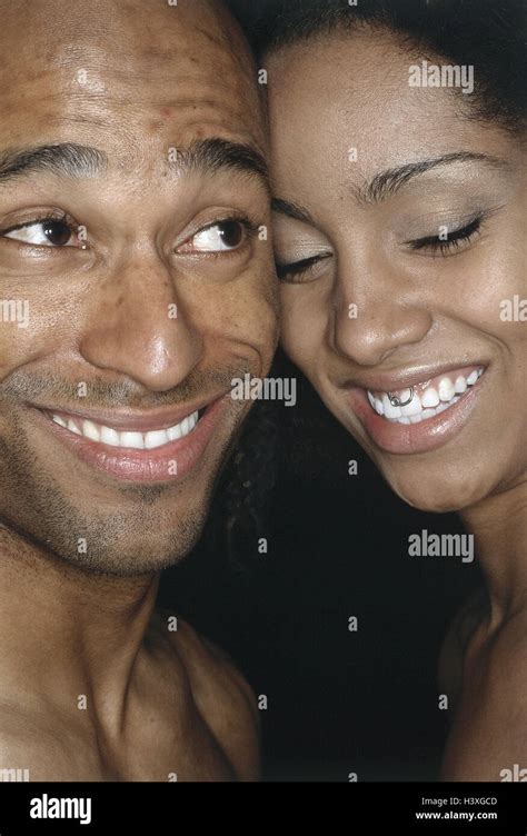 Couple Dark Skinned Laugh Happy Portrait Detail Model Released