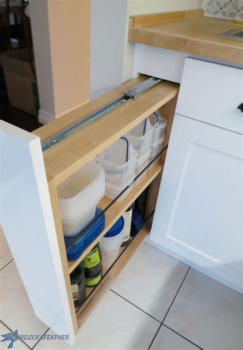 Cover panels & deco strips. DIY Hidden Kitchen Storage: Turn a Filler Panel Into a Pull-Out Cabinet! | Storage, Storage ...