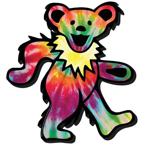 CHUNKY MAGNET Grateful Dead Tie-Dyed Bear Logo Chunky Magnet
