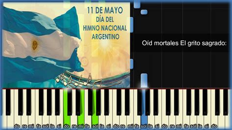 Himno Argentino Piano Fácil Tutorial Letra Youtube