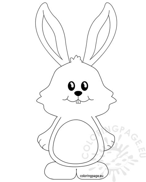Print off as many easter bunny coloring pages as you like. Cute bunny with big ears - Coloring Page