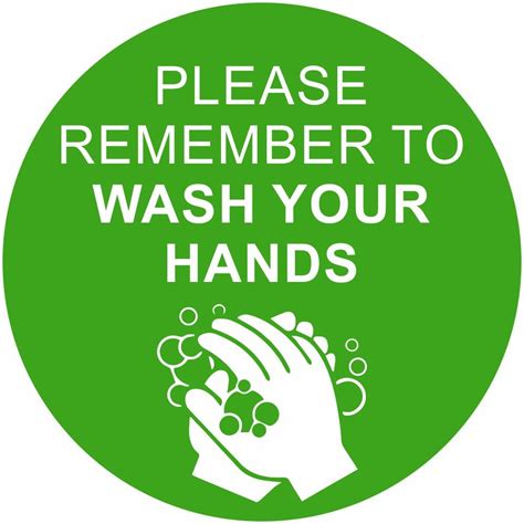 Please Remember To Wash Your Hands Sticker Food Prep