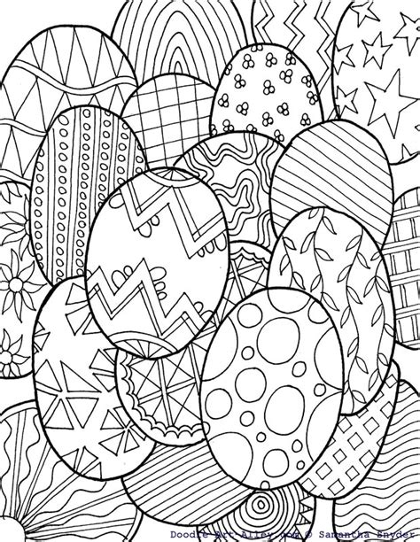 Easter Coloring Pages Doodle Art Alley