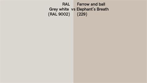 RAL Grey White RAL 9002 Vs Farrow And Ball Elephant S Breath 229