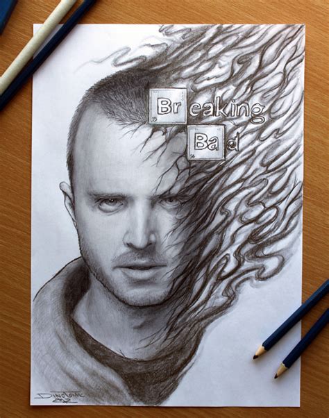 Pencil Drawn Series Of Breaking Bad Character Portraits