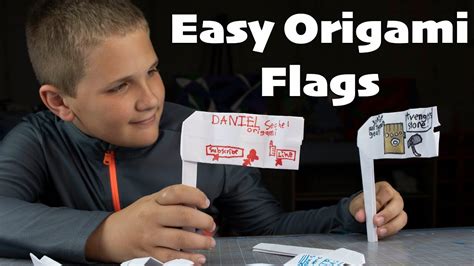 Easy Origami Flag How To Fold Custom Paper Flags Youtube
