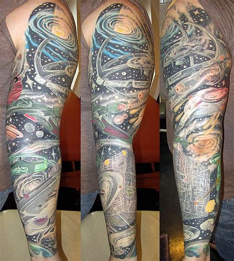 Find and save ideas about star trek tattoo for couples on tattoos book. Amazing Star Trek Inspired Tattoo On Full Sleeve | Star ...