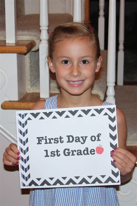 first day of 1st grade printable