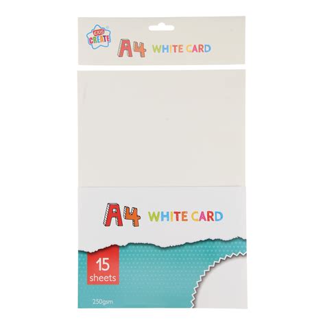 Hobby Cardboard A4 White 15 Sheets 250gr Thimble Toys