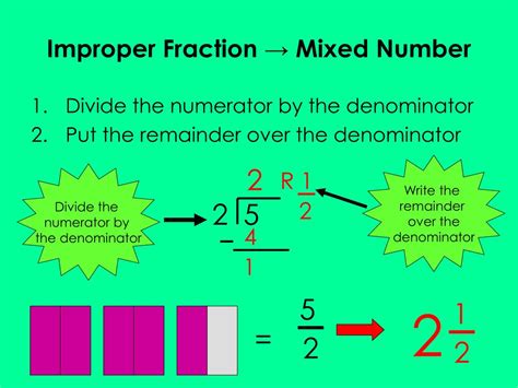 Use this fractions calculator to easily perform calculations with fractions. PPT - Mixed Numbers & Improper Fractions PowerPoint ...