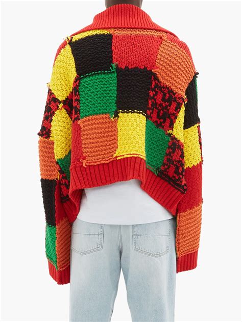 The star style knit kit from lion brand is inspired by who hasn't heard about harry styles cardigan? Patchwork chunky-knit wool cardigan | JW Anderson ...