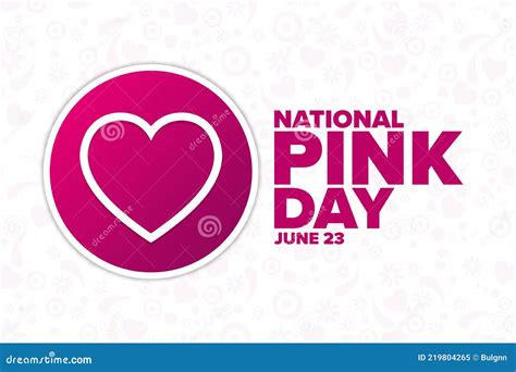 National Pink Day June 23 Holiday Concept Template For Background