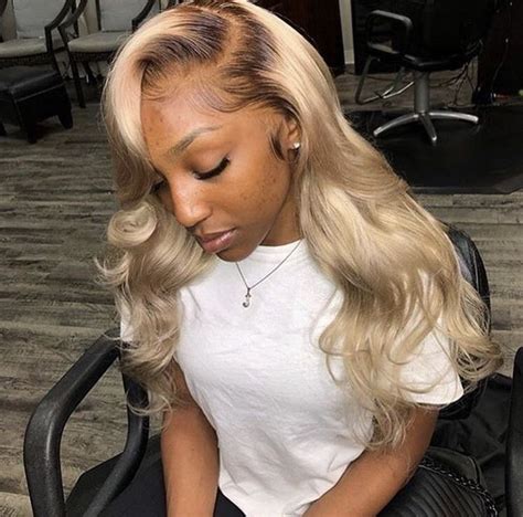 Pin By Liahh On ᕼᗩiᖇᔕtyᒪeᔕ Blonde Hair Black Girls Frontal