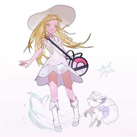 Lillie And Alolan Vulpix Pokemon And More Drawn By Croya