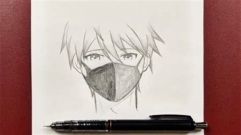 How To Draw Cool Anime Boy Wearing Face Mask Easy Step By Step Youtube