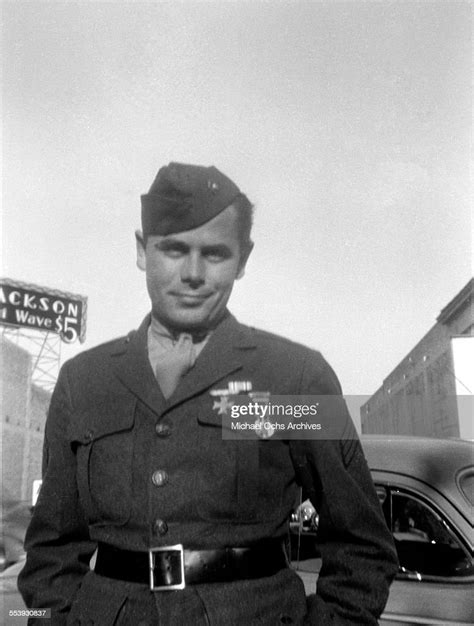 Actor Glenn Ford Poses In His United States Marine Corps Reserve