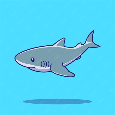Illustration De Natation De Requin Mignon Requin Mascotte Personnages