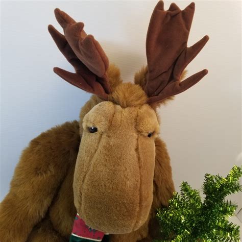 Vintage Christmas Moose Plush Toy Vintage 1998 Mac Moose Etsy