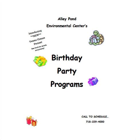 Free Editable Birthday Program Templates Celebrate With Your Closest