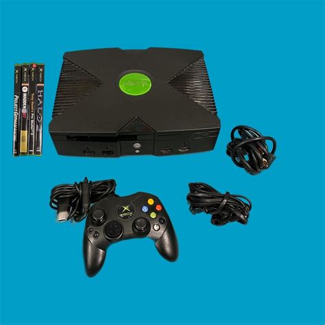 Microsoft Original Xbox Console System Bundle With Controller And Cords