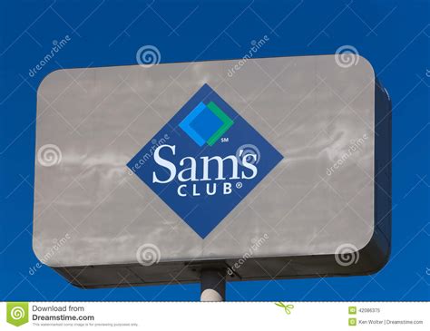 Sam S Club Sign Editorial Image Image Of Industry Corporate 42086375