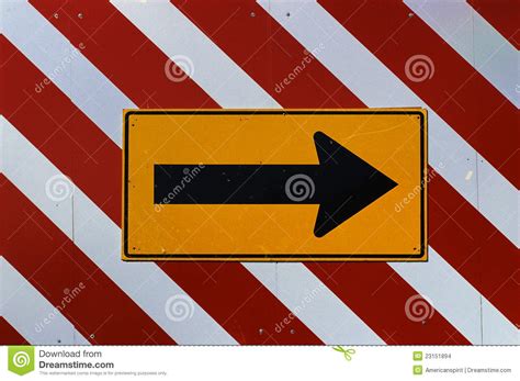 Pointing Arrow Road Sign Stock Photo Image Of Daytime