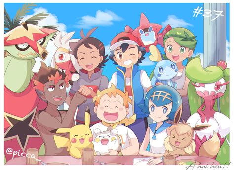 Ash Ketchum Mallow Pokémon Hd Wallpaper Background Image 2000x1455