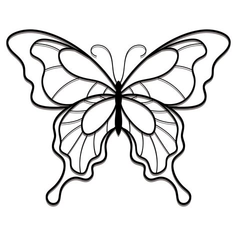 Butterfly Outline Drawing For Kids 10720545 Vector Art At Vecteezy