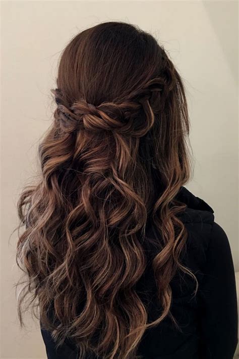 This Half Up Half Down Look With A Crown Braid Beach Waves Would Look