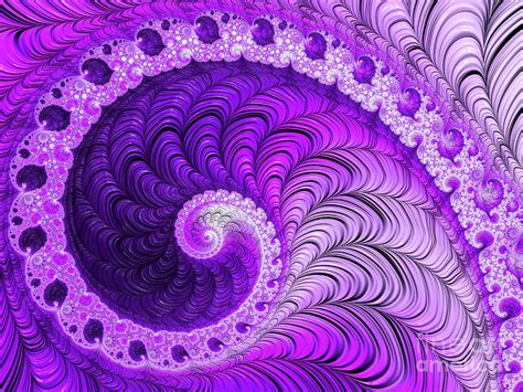 Purple Wavy Spiral Digital Art By Elisabeth Lucas Fine Art America