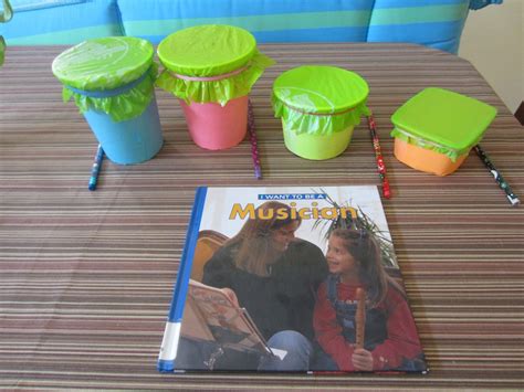 Make your own homemade instruments with supplies such as cardboard boxes, tongue depressors, sticks and paper towel rolls. Make a simple drum for preschool fun! - How To Run A Home Daycare